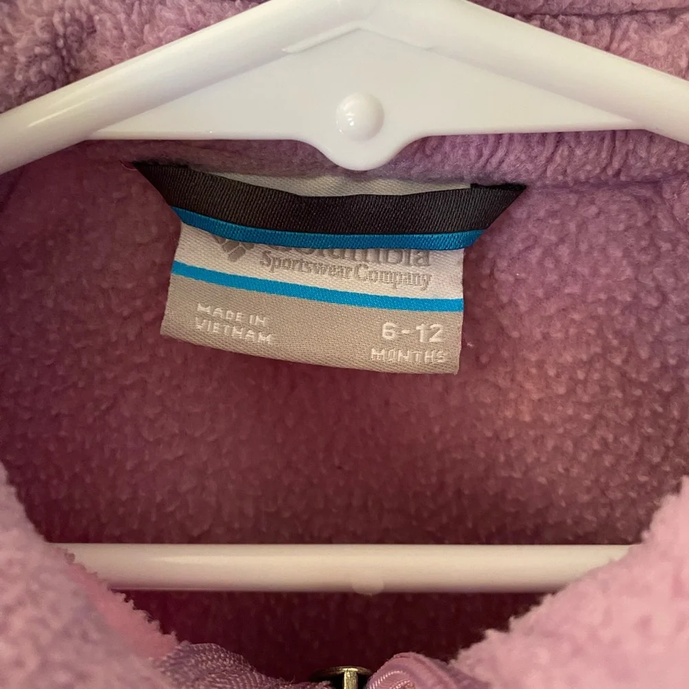 Columbia Lavender Fleece Jacket (6-12 mo)